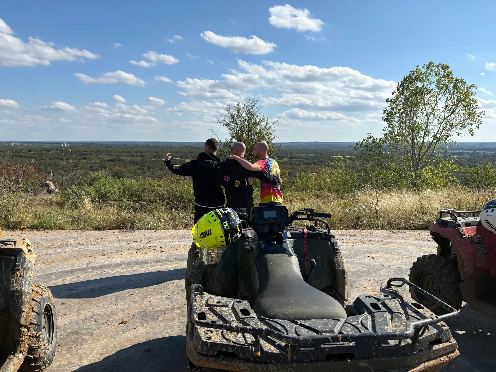 group selfie backshot