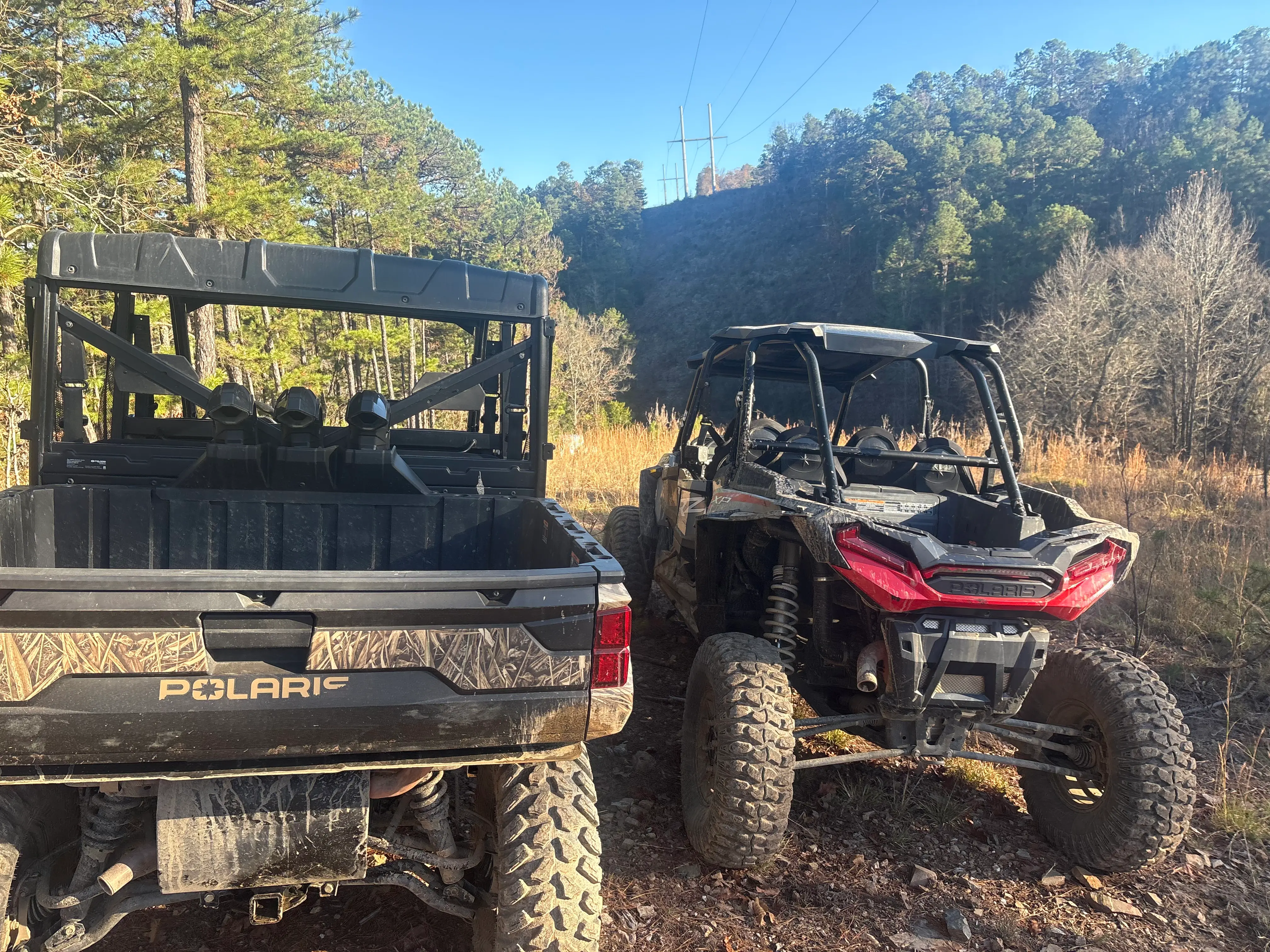 ATV and Polaris UTV staged at Northwest OHV Park near Dallas